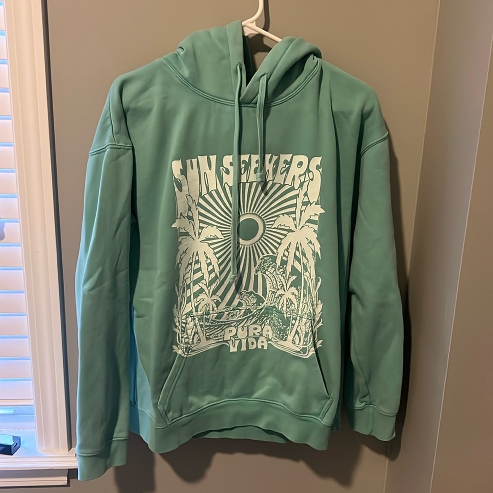 Pura Vida Teal Hoodie - Sun Seekers Graphic